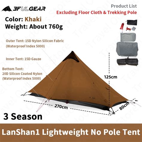 F Ul Gear Tente De Camping Ultral G Re Lanshan Camping En Plein Air