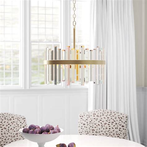 Willa Arlo Interiors Kaan Light Glass Dimmable Drum Chandelier