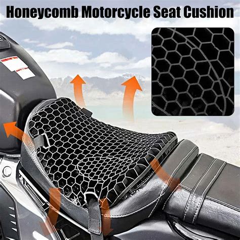 Coj N De Gel Con Funda De Asiento Para Motocicleta Almohadilla De Gel