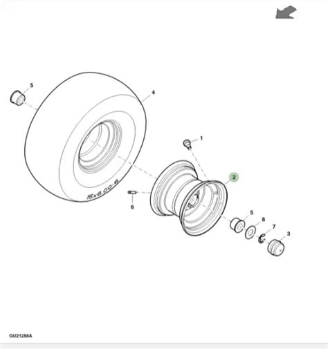 JANTE DE ROUE Avant Authentique Pour Tondeuse John Deere X126 GY20638