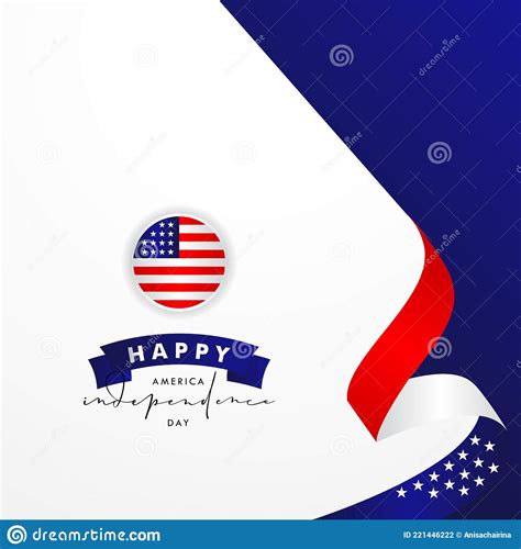 United State Of America Independence Day Background Design Stock Vector Illustration Of