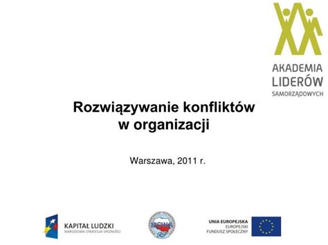 PPT Rozwiązywanie konfliktów w organizacji PowerPoint Presentation