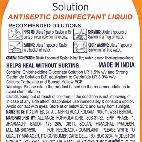 Savlon Antiseptic Disinfectant Liquid Ml Price Uses Side Effects