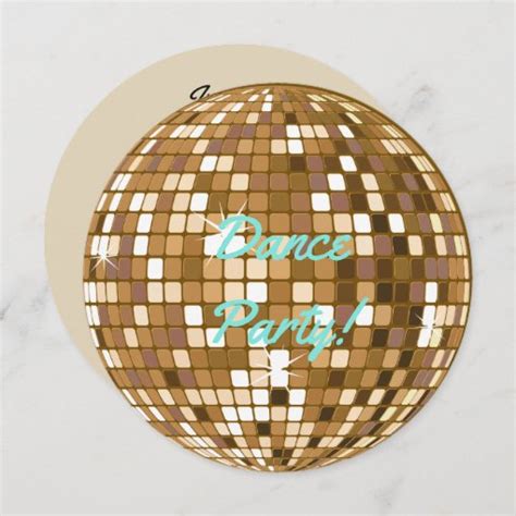 Dance Party Disco Ball Party Invitations | Zazzle