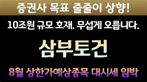 삼부토건 주가전망 오늘 이 영상 안보시면 평생 후회합니다 다음 주부터 터질 긴급자료 공개 삼부토건 Youtube