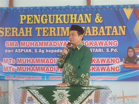 PWM Kalbar Lantik Kepala SMU Muhammadiyah Kota Singkawang