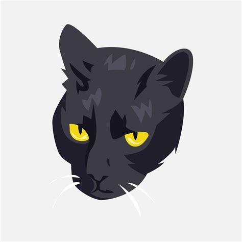 portrait of cat. black cat face. vector illustration. 21688188 Vector Art at Vecteezy