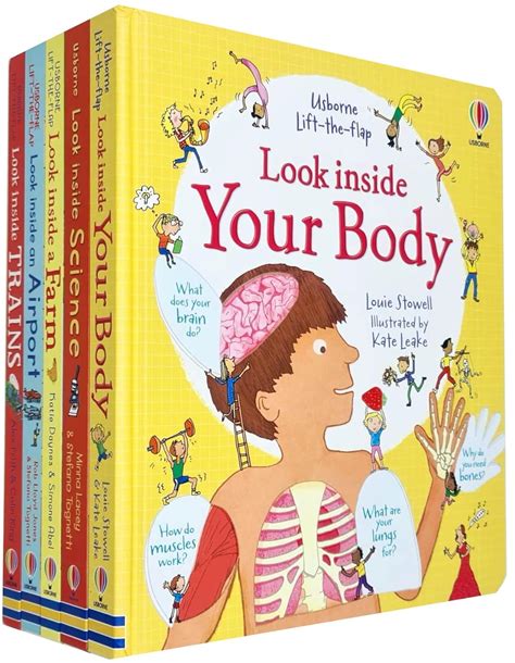 Usborne Lift The Flap Look Inside 5 Books Collection Set Your Body