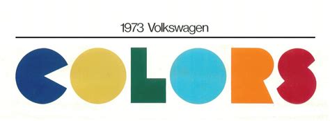 VW Beetle Color Sheet 1973 Volkswagen Of America Via Thesamba