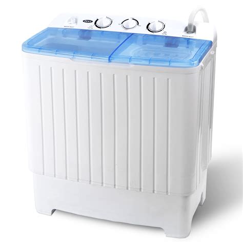 Zeny Portable Compact Mini Twin Tub Washing Machine Large Capacity Built In Gravity Dryer