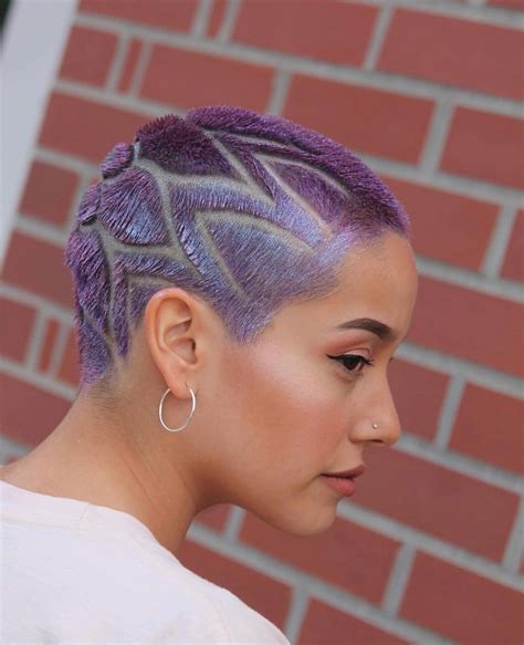 This Pastel Patterned Buzz Cut Is Springs Best Short Hairstyle Allure