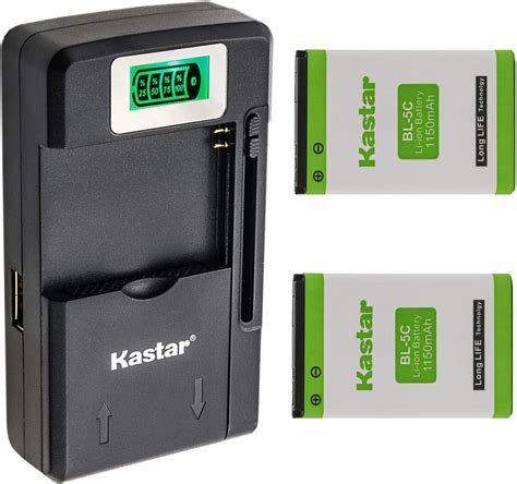 Amazon Kastar 2 Pack BL 5C Battery And Smart LCD Charger