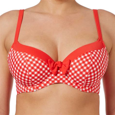 Freya Tootsie Sweetheart Padded Bikini Top Red Lazeme Bikini Tops