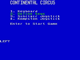 Screenshot Of Continental Circus Zx Spectrum Mobygames