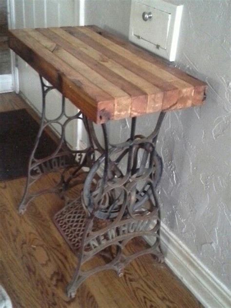 Vintage Repurposed Sewing Machine Table