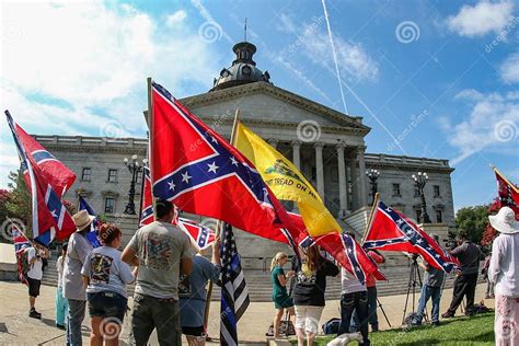 Supporters of the Confederate Flag Editorial Image - Image of counter ...