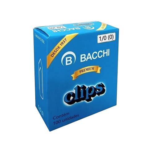 Clips Bacchi Galvanizado N1 0 Premium C 100 Unidades Papelaria Criativa