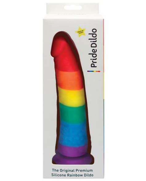 Pride Dildo Realistic Silicone Rainbow Mq Adult Store