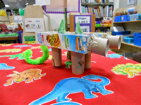 Reception Ms St Chads Junk Modelling Dinosaurs