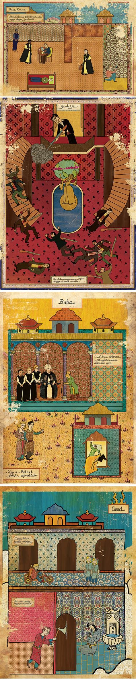 Turkish Illustrator Murat Palta Turns Famous Movies Into Ottoman