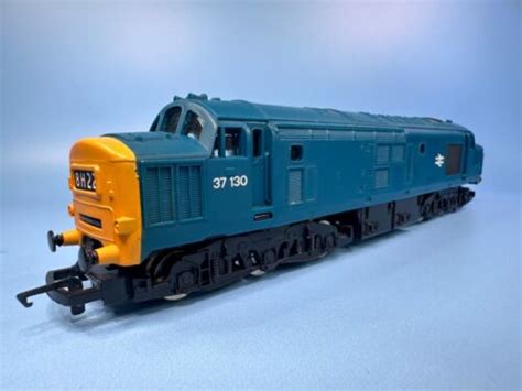 Hornby Br Blue Class 37 Diesel Locomotive No 37130 Oo Gauge Ebay