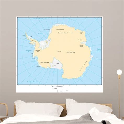 Political Map Antarctica Wall Mural Wallmonkeys