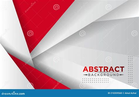 Abstract Red And White Triangle Overlapping Layers Geometric Background