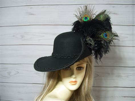 Black Cavalier Hat, Black Pirate Hat, Black Renaissance Hat, 17th ...