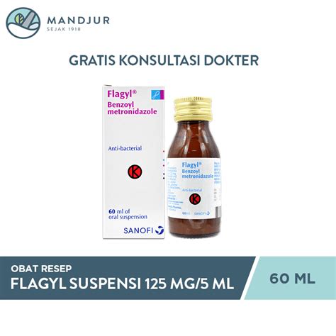 Flagyl Suspensi 125mg5ml 60 Ml — Apotek Mandjur