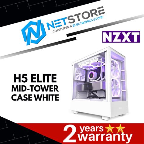 Nzxt H Elite Mid Tower Case White Cc H Ew Shopee Malaysia