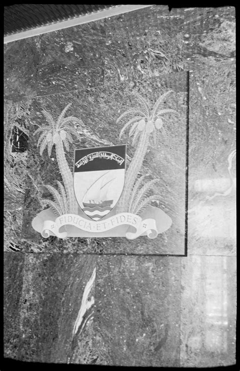 Negative: Bank motto and logo, Kuwait, 1967 - New Zealand Maritime Museum