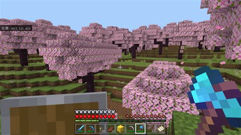 マインクラフト 桜バイオームを発見しました！ さくもちの雑記ブログ