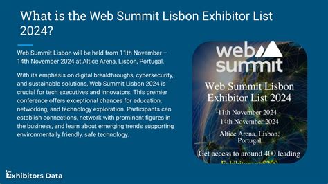 Ppt Web Summit Lisbon Exhibitor List Powerpoint Presentation