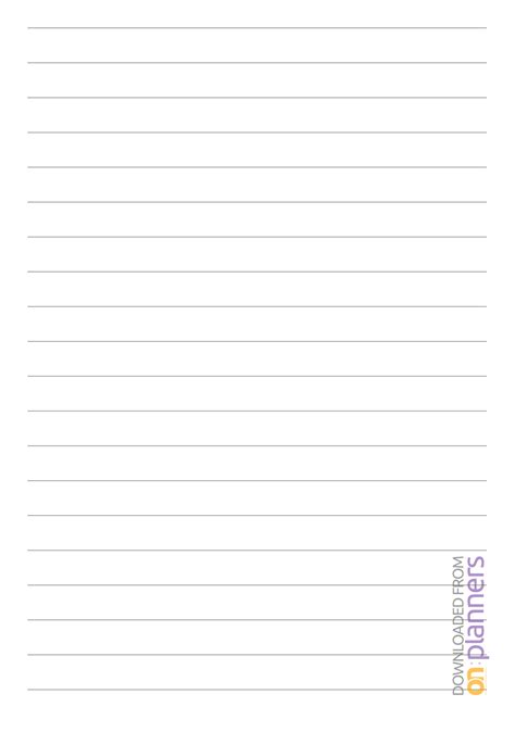 Printable Blank Lined Paper Pertaining To Microsoft