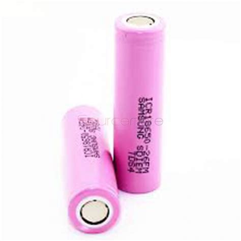 2pcs Samsung Icr 26f 18650 37v 2600mah Li Ion Flat Top Batteries