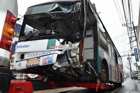 北九州の路線バス衝突 Snsで拡散の「対向車」は確認されず 毎日新聞