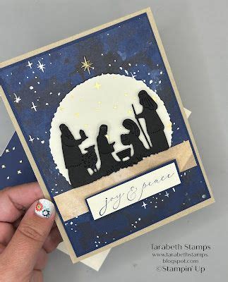 Tampin Up Night Divine Joy Peace Christmas Card By Tarabeth Stamps