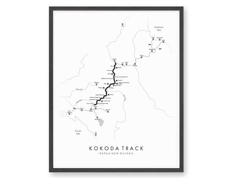 Kokoda Track Map Kokoda Trail Poster Papua New Guinea - Etsy UK