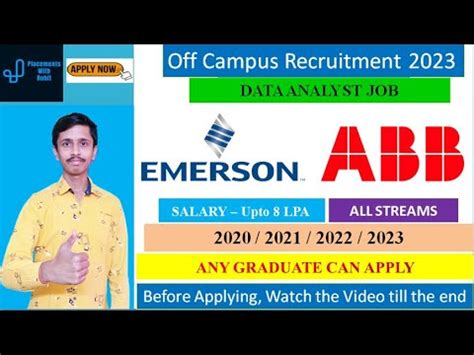 Emerson Recruitment 2023 For Freshers ABB Recruitment For Graduate