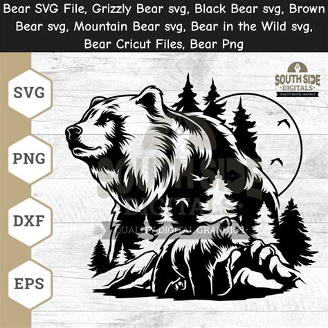 Grizzly Mountain Bear SVG – MasterBundles