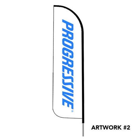 “Progressive Insurance” Logo Printed Feather Flag - Peak Banner