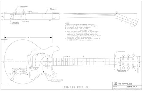 Gibson Les Paul Guitar Templates Electric Herald