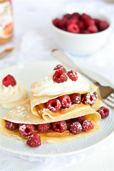 Raspberries N Creme Biscoff Crepes