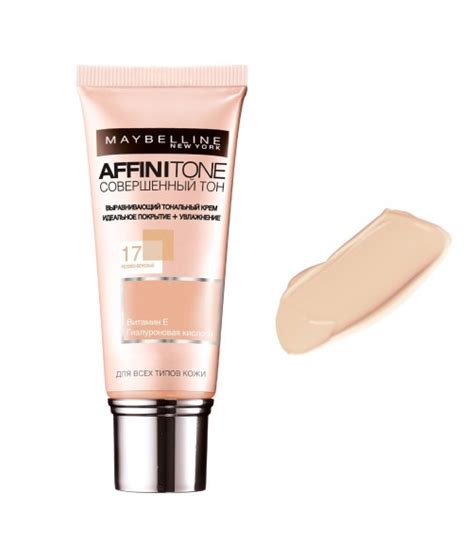 ТОНАЛЬНЫЙ КРЕМ MAYBELLINE NEW YORK AFFINITONE №17 (ROSE BEIGE) 30 МЛ ...