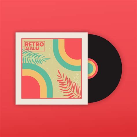 Couverture De L album De Vecteur Avec Un Fond Coloré Avec Un Album