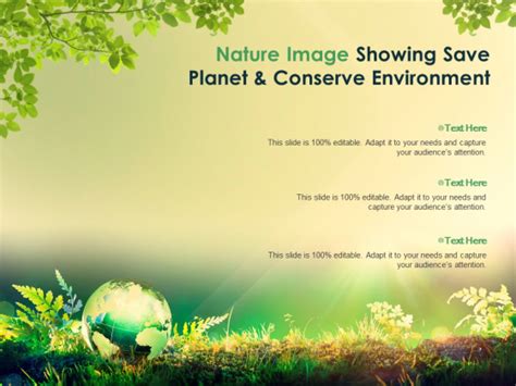 Nature Image Showing Save Planet And Conserve Environment Ppt