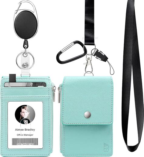 Amazon ELV Badge Holder ID Badge Card Holder Wallet With 5 Card