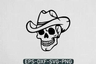 Cowboy Skeleton Svg Western Skull Svg Graphic By Uzzalroyy