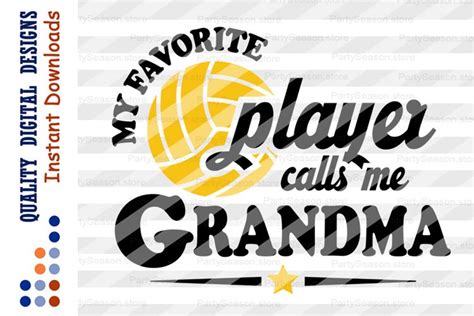 My Favorite Volleyball Player Calls Me Grandma Svg 138488 SVGs