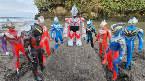 Ultraman Zero Dan Ultraman Orb Tenggelam Di Pasir Ultraman Ginga Dan